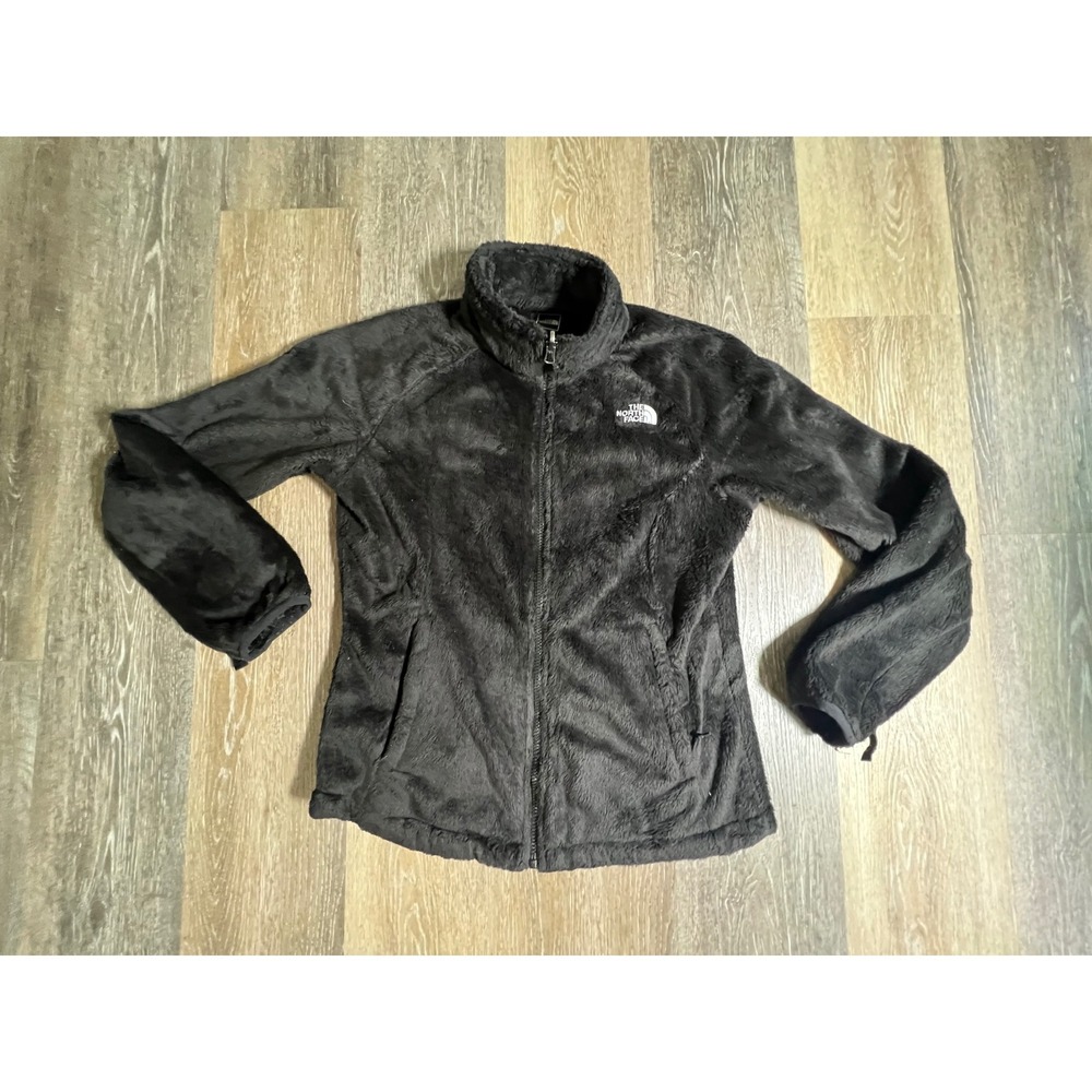 The North Face Osito Fleece Jacket Womens Medium Black Full Zip Soft Warm